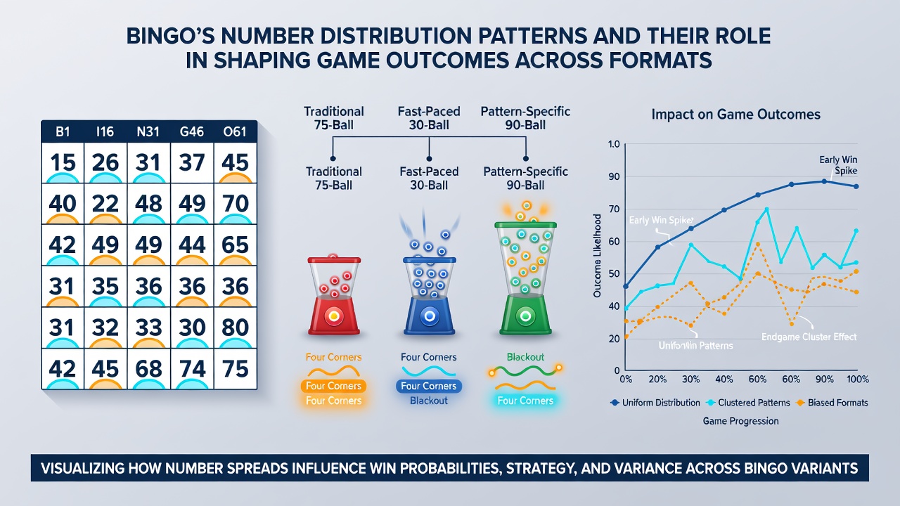 Chart comparing bingo number call distributions between 75-ball and 90-ball formats